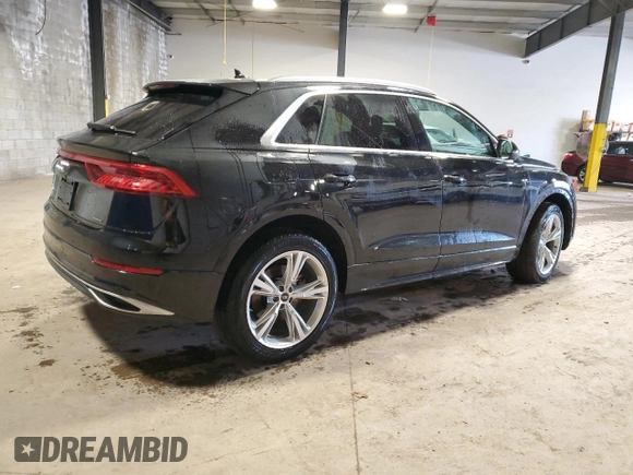 2023 Audi Q8 Premium with VIN WA1AVBF17PD020440, listed as a Copart auction lot 87322714 with 9,963 mi miles and Salvage title. Bid and sale history available at DreamBid. Image 3.