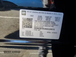 2022 Chevrolet Blazer Premier с VIN 3GNKBFRS4NS159072, выставлен на аукционе Copart как лот 80122204 с пробегом 60 367 миль миль и Списание • Salvage title. История ставок и продаж доступна на DreamBid. Изображение 13.