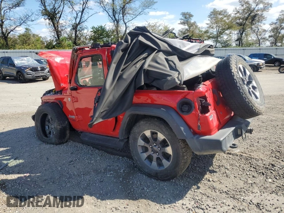 2020 Jeep Wrangler Sport with VIN 1C4GJXAG9LW207584, listed as a Copart auction lot 72312324 with Not provided miles and Salvage title. Bid and sale history available at DreamBid. Image 2.