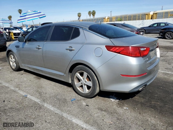 2014 Kia Optima LX with VIN KNAGM4A74E5476751, listed as a Copart auction lot 49802185 with 0 mi miles and Clean Title. Bid and sale history available at carsss.com. Image 2.