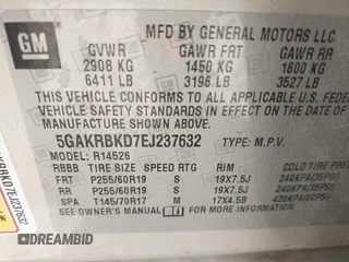 2014 Buick Enclave Leather with VIN 5GAKRBKD7EJ237632, listed as a IAAI auction lot 41791710 with 111,435 mi miles and . Bid and sale history available at DreamBid. Image 9.