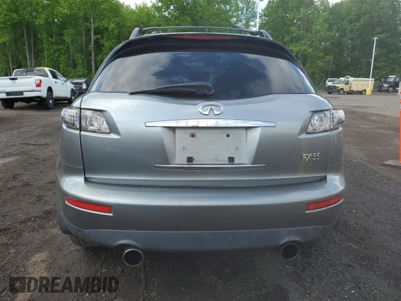 2005 Infiniti FX with VIN JNRAS08W25X213523, listed as a Copart auction lot 57257985 with 180,948 mi miles and Salvage title. Bid and sale history available at DreamBid. Image 6.
