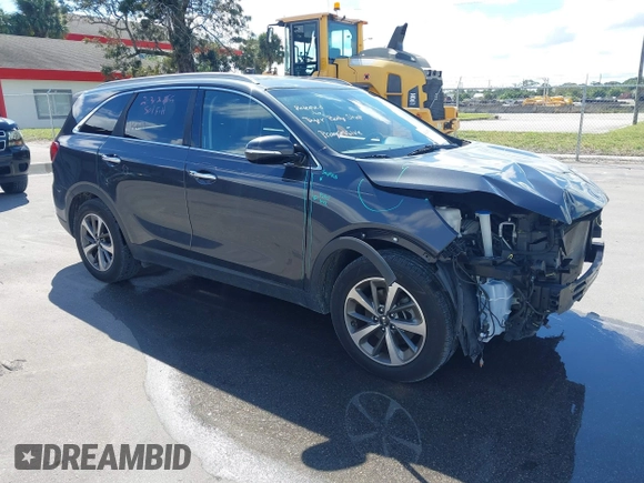 2019 Kia Sorento EX V6 with VIN 5XYPH4A55KG457294, listed as a IAAI auction lot 41641756 with 104,388 mi miles. Bid and sale history available at carsss.com. Image 1.