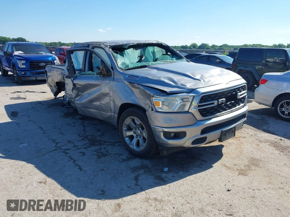 2022 Ram 1500 Lone Star with VIN 1C6RREFT3NN336321, listed as a IAAI auction lot 42190485 with 106,221 mi miles and . Bid and sale history available at DreamBid. Image 1.
