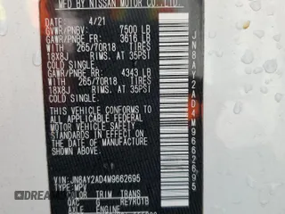 2021 Nissan Armada SV z VIN JN8AY2AD4M9662695, wystawiony jako Copart lot #43764595 z przebiegiem 107 098 mil mil oraz Szkoda całkowita • Salvage title. Historia ofert i sprzedaży dostępna na DreamBid. Obrazek 13.