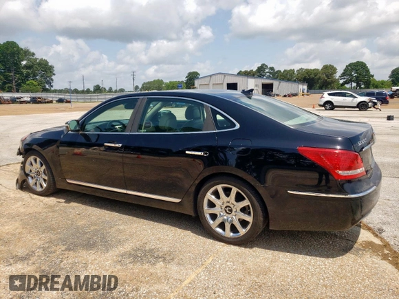 2012 Hyundai Equus Signature with VIN KMHGH4JH3CU056607, listed as a Copart auction lot 61742495 with 164,031 mi miles and Salvage title. Bid and sale history available at DreamBid. Image 2.