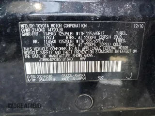 2011 Toyota RAV4 with VIN JTMBK4DV2B5101840, listed as a Copart auction lot 43525535 with 155,899 mi miles and Salvage Title. Bid and sale history available at carsss.com. Image 13.