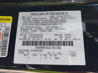 2018 Ford Mustang GT with VIN 1FA6P8CF6J5145784, listed as a IAAI auction lot 42396064 with 47,535 mi miles and . Bid and sale history available at DreamBid. Image 9.