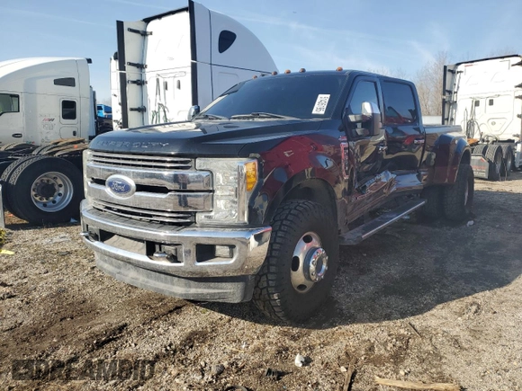 2017 Ford F-350 Lariat with VIN 1FT8W3DT7HEB44652, listed as a Copart auction lot 65071615 with 55,544 mi miles and Salvage title. Bid and sale history available at DreamBid. Image 1.