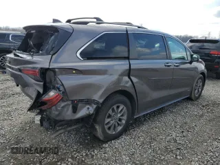 2021 Toyota Sienna XLE with VIN 5TDYRKEC1MS072223, listed as a Copart auction lot 45282985 with 81,311 mi miles and Salvage Title. Bid and sale history available at DreamBid. Image 3.