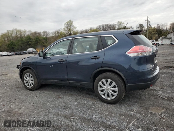 2016 Nissan Rogue S with VIN KNMAT2MV1GP602792, listed as a Copart auction lot 52709285 with 47,308 mi miles and Salvage Title. Bid and sale history available at carsss.com. Image 2.