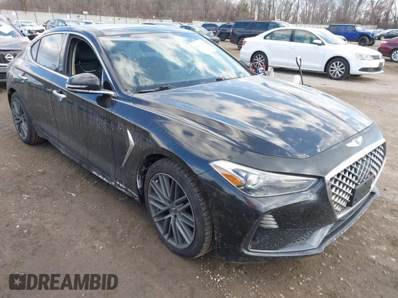2019 Genesis G70 Advanced z VIN KMTG44LA4KU018125, wystawiony jako IAAI lot #41431676 z przebiegiem 67 502 mil mil oraz . Historia ofert i sprzedaży dostępna na DreamBid. Obrazek 1.