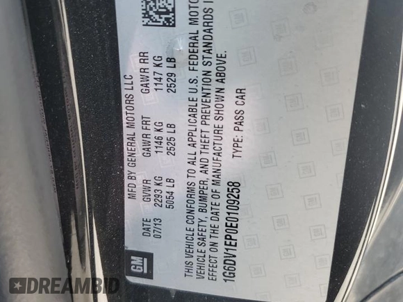 2014 Cadillac CTS-V z VIN 1G6DV1EP0E0109258, wystawiony jako Copart lot #77531994 z przebiegiem 74 808 mil mil oraz Szkoda całkowita • Salvage title. Historia ofert i sprzedaży dostępna na DreamBid. Obrazek 12.