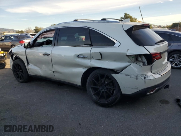 2015 Acura MDX Advance with VIN 5FRYD3H85FB001852, listed as a Copart auction lot 86902384 with 80,195 mi miles and Salvage Title. Bid and sale history available at DreamBid. Image 2.