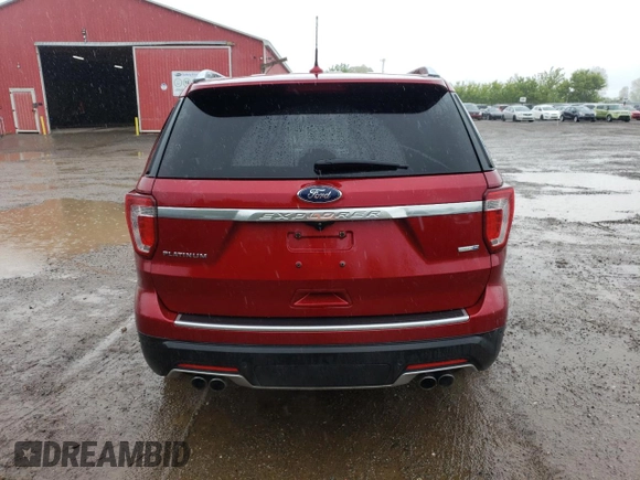 2018 Ford Explorer Platinum with VIN 1FM5K8HT7JGB48650, listed as a Copart auction lot 58168205 with 136,494 mi miles and Clean title. Bid and sale history available at DreamBid. Image 6.