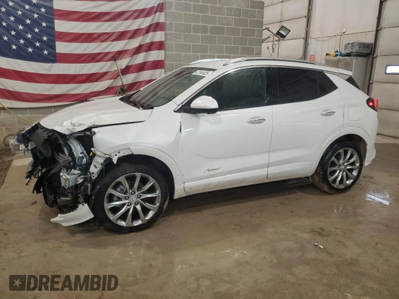 2024 Buick Encore GX Avenir with VIN KL4AMGSL5RB150447, listed as a Copart auction lot 42165435 with 15,694 mi miles and Salvage title. Bid and sale history available at DreamBid. Image 1.
