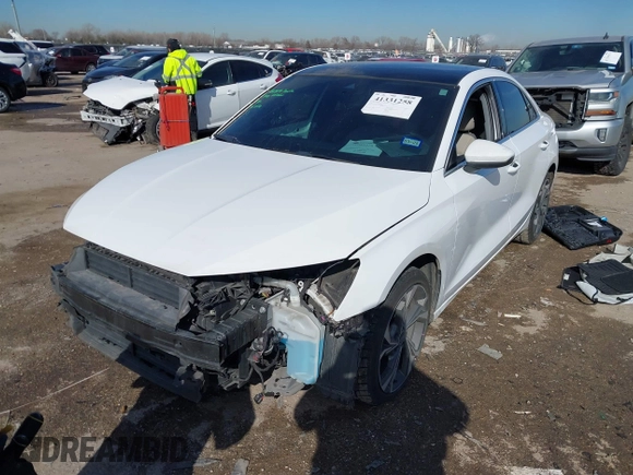 2022 Audi A3 Premium Plus with VIN WAUBUDGY4NA098920, listed as a IAAI auction lot 41331258 with 37,780 mi miles. Bid and sale history available at carsss.com. Image 18.