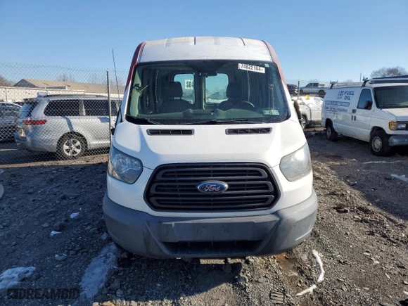 2015 Ford Transit Cargo Van with VIN 1FTNR2CM7FKA02508, listed as a Copart auction lot 74822104 with 260,773 mi miles and Salvage Title. Bid and sale history available at carsss.com. Image 5.
