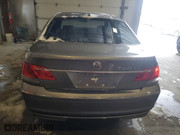 2006 BMW 7 Series 750Li with VIN WBAHN83566DT63105, listed as a Copart auction lot 44746675 with 139,071 mi miles and Non Repairable. Bid and sale history available at DreamBid. Image 6.