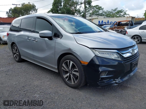 2019 Honda Odyssey Elite with VIN 5FNRL6H93KB077180, listed as a IAAI auction lot 41936408 with 75,168 mi miles and . Bid and sale history available at DreamBid. Image 1.
