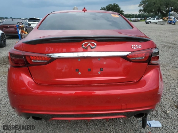 2021 Infiniti Q50 3.0t SENSORY with VIN JN1EV7CP4MM700307, listed as a Copart auction lot 67297684 with 0 mi miles and Non Repairable. Bid and sale history available at carsss.com. Image 6.