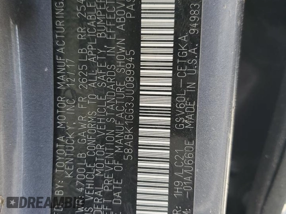 2018 Lexus ES 350 z VIN 58ABK1GG3JU089945, wystawiony jako Copart lot #56698585 z przebiegiem 286 871 mil mil oraz Szkoda całkowita • Salvage title. Historia ofert i sprzedaży dostępna na DreamBid. Obrazek 12.