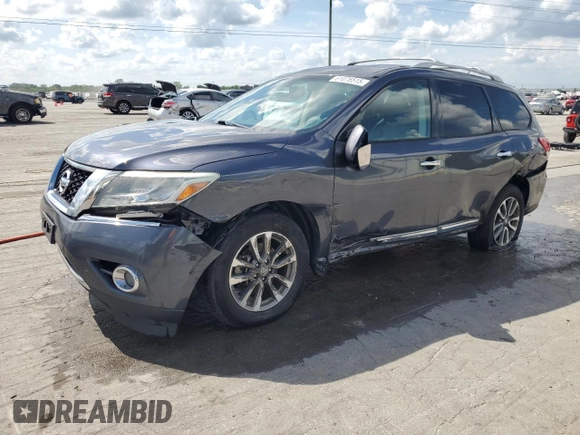 2013 Nissan Pathfinder SV with VIN 5N1AR2MM8DC664257, listed as a Copart auction lot 61076515 with 177,316 mi miles and Salvage title. Bid and sale history available at DreamBid. Image 1.