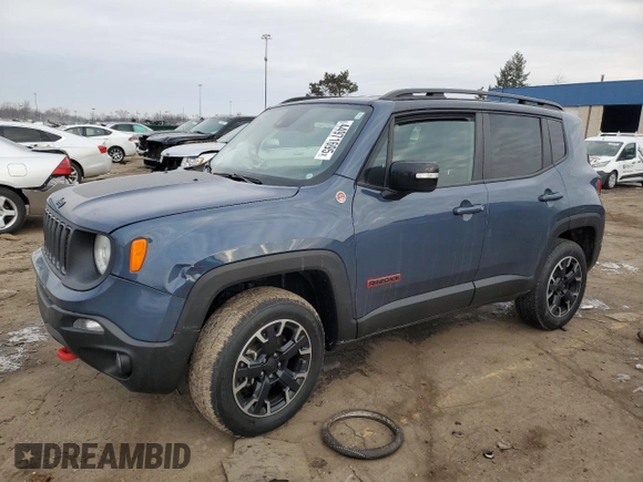2023 Jeep Renegade Trailhawk with VIN ZACNJDC13PPP73433, listed as a Copart auction lot 44971695 with 13,515 mi miles and Salvage title. Bid and sale history available at DreamBid. Image 1.