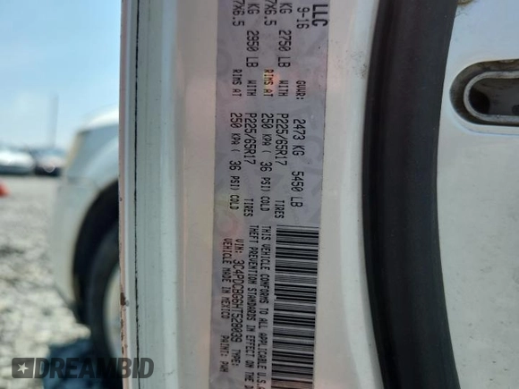 2017 Dodge Journey SXT with VIN 3C4PDCBG6HT528039, listed as a Copart auction lot 63638335 with 190,968 mi miles and Clean title. Bid and sale history available at DreamBid. Image 13.