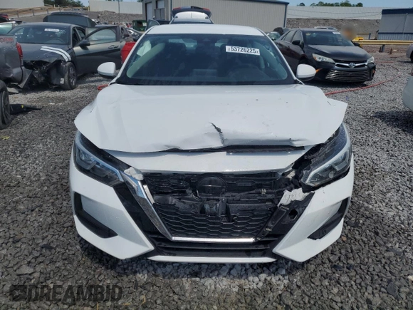 2022 Nissan Sentra SV with VIN 3N1AB8CV6NY235328, listed as a Copart auction lot 53726225 with 59,390 mi miles and Salvage Title. Bid and sale history available at carsss.com. Image 5.