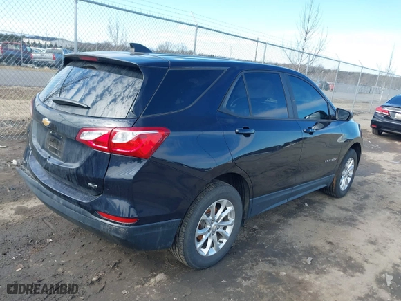 2020 Chevrolet Equinox LS with VIN 2GNAXSEV7L6115391, listed as a IAAI auction lot 41613087 with 57,648 mi miles. Bid and sale history available at carsss.com. Image 4.