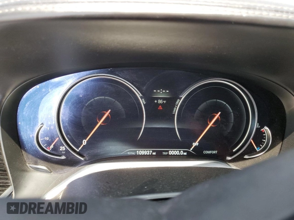 2019 BMW 7 Series 740i with VIN WBA7E2C56KB218225, listed as a Copart auction lot 62496605 with 109,937 mi miles and Clean title. Bid and sale history available at DreamBid. Image 9.