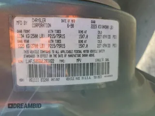 1998 Jeep Cherokee Sport with VIN 1J4FJ68S6WL283022, listed as a Copart auction lot 57451125 with 207,618 mi miles and Salvage title. Bid and sale history available at DreamBid. Image 14.