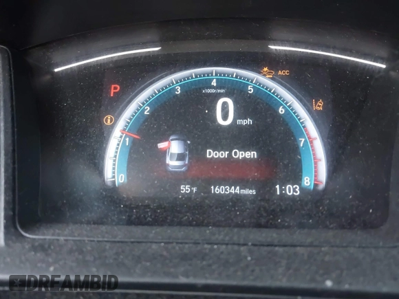 2019 Honda Civic Sedan LX with VIN 2HGFC2F66KH550182, listed as a IAAI auction lot 41861965 with 160,344 mi miles. Bid and sale history available at carsss.com. Image 15.