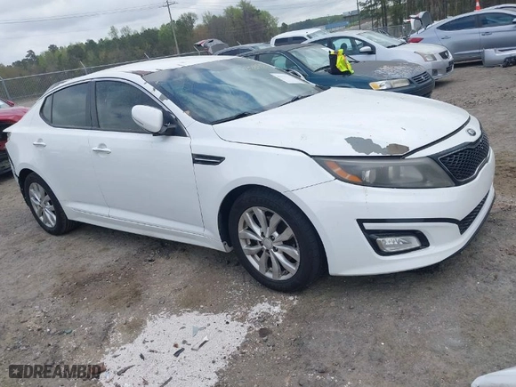 2015 Kia Optima LX with VIN 5XXGM4A73FG443157, listed as a IAAI auction lot 41910397 with 193,045 mi miles. Bid and sale history available at carsss.com. Image 1.