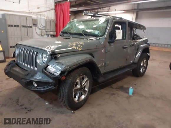 2022 Jeep Wrangler Unlimited Sahara with VIN 1C4HJXENXNW251089, listed as a IAAI auction lot 41728817 with 48,438 mi miles and . Bid and sale history available at DreamBid. Image 17.