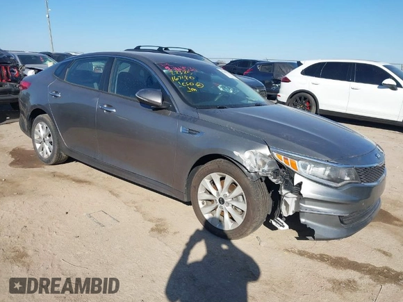 2018 Kia Optima LX with VIN 5XXGT4L32JG254229, listed as a IAAI auction lot 41668531 with 59,892 mi miles. Bid and sale history available at carsss.com. Image 1.