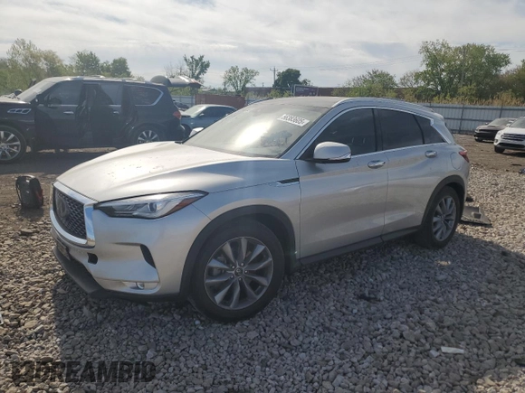 2021 Infiniti QX50 Luxe с VIN 3PCAJ5BA9MF106345, выставлен на аукционе Copart как лот 56383605 с пробегом 40 815 миль миль и Списание • Salvage title. История ставок и продаж доступна на DreamBid. Изображение 1.