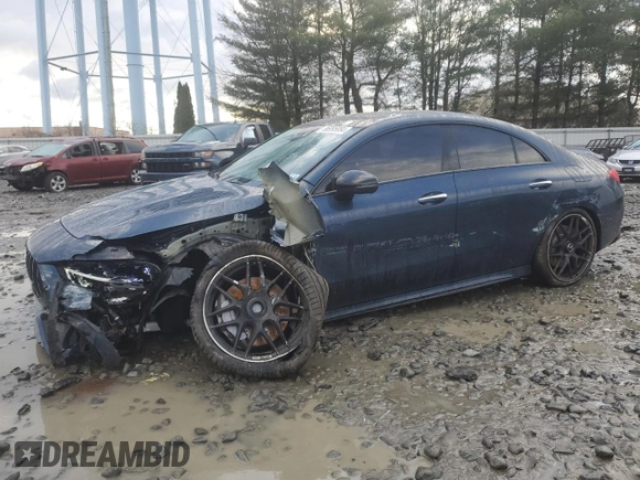 2020 Mercedes-Benz CLA 45 AMG with VIN W1K5J5DB9LN093643, listed as a Copart auction lot 86995884 with 36,263 mi miles and Salvage Title. Bid and sale history available at DreamBid. Image 1.