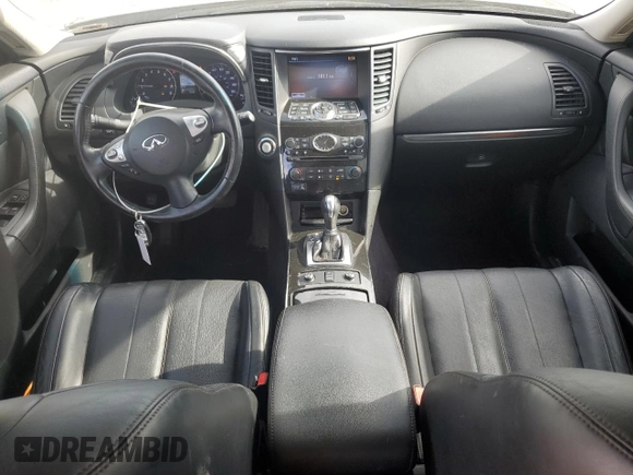 2015 Infiniti QX70 with VIN JN8CS1MW0FM482289, listed as a Copart auction lot 56597955 with 123,227 mi miles and Salvage title. Bid and sale history available at DreamBid. Image 8.