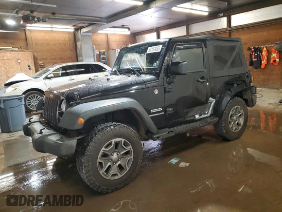 2014 Jeep Wrangler Sport with VIN 1C4AJWAG5EL307945, listed as a Copart auction lot 60152035 with 119,508 mi miles and Salvage title. Bid and sale history available at DreamBid. Image 1.