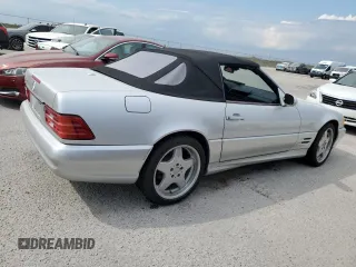 2001 Mercedes-Benz SL-Class with VIN WDBFA68F91F195550, listed as a Copart auction lot 73820644 with 0 mi miles and Salvage Title. Bid and sale history available at carsss.com. Image 3.