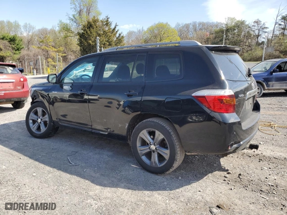 2008 Toyota Highlander Sport with VIN JTEES43A282015431, listed as a Copart auction lot 53134375 with 262,963 mi miles and Salvage Title. Bid and sale history available at carsss.com. Image 2.