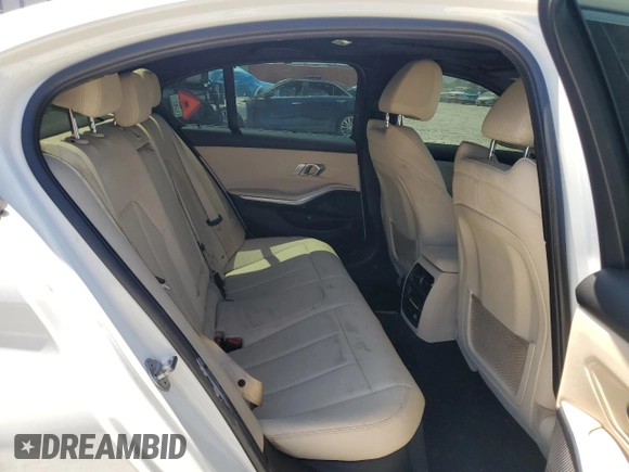 2019 BMW 3 Series 330i with VIN 3MW5R1J56K8A04250, listed as a Copart auction lot 53336355 with 105,543 mi miles and Salvage Title. Bid and sale history available at carsss.com. Image 10.