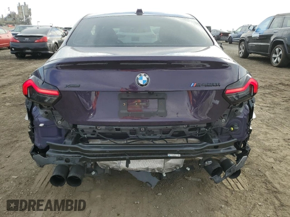 2024 BMW 2 Series M240i xDrive with VIN 3MW53CM02R8E78798, listed as a Copart auction lot 87178544 with 6,686 mi miles and Salvage Title. Bid and sale history available at carsss.com. Image 6.