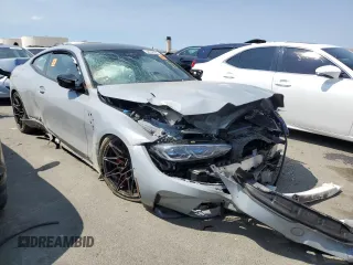 2021 BMW M4 Competition with VIN WBS33AZ09MCG47395, listed as a Copart auction lot 68748204 with 0 mi miles and Salvage Title. Bid and sale history available at carsss.com. Image 4.