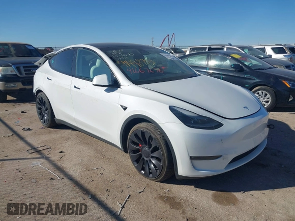 2023 Tesla Model Y Performance with VIN 7SAYGDEF1PF864976, listed as a IAAI auction lot 41667676 with Not Provided miles and . Bid and sale history available at DreamBid. Image 1.