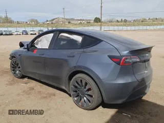 2022 Tesla Model Y Performance with VIN 7SAYGDEF7NF456866, listed as a Copart auction lot 52552685 with Not provided miles and Salvage title. Bid and sale history available at DreamBid. Image 2.