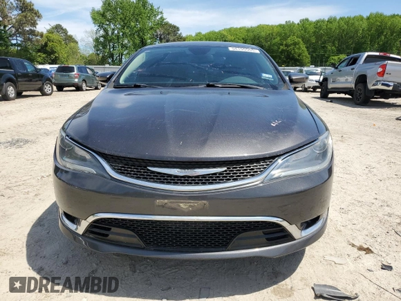 2015 Chrysler 200 C with VIN 1C3CCCCB7FN681230, listed as a Copart auction lot 54155555 with 129,652 mi miles and Clean Title. Bid and sale history available at carsss.com. Image 5.
