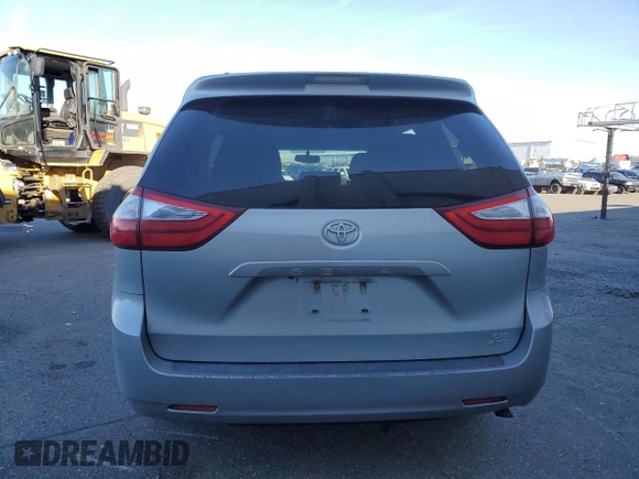 2017 Toyota Sienna LE with VIN 5TDJZ3DC0HS177477, listed as a Copart auction lot 89284545 with 94,598 mi miles and Salvage Title. Bid and sale history available at carsss.com. Image 6.